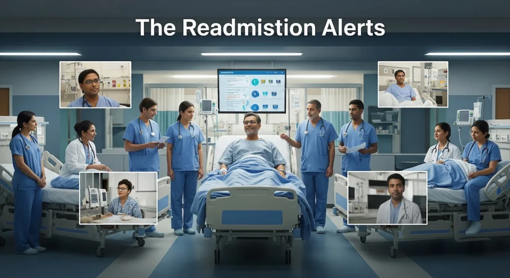 image showing readmission alert for arjun's hospital readmission.