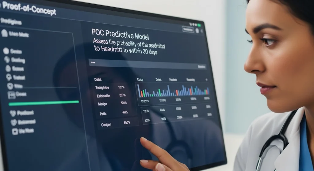 image showing POC of predictive model for hospital readmission.