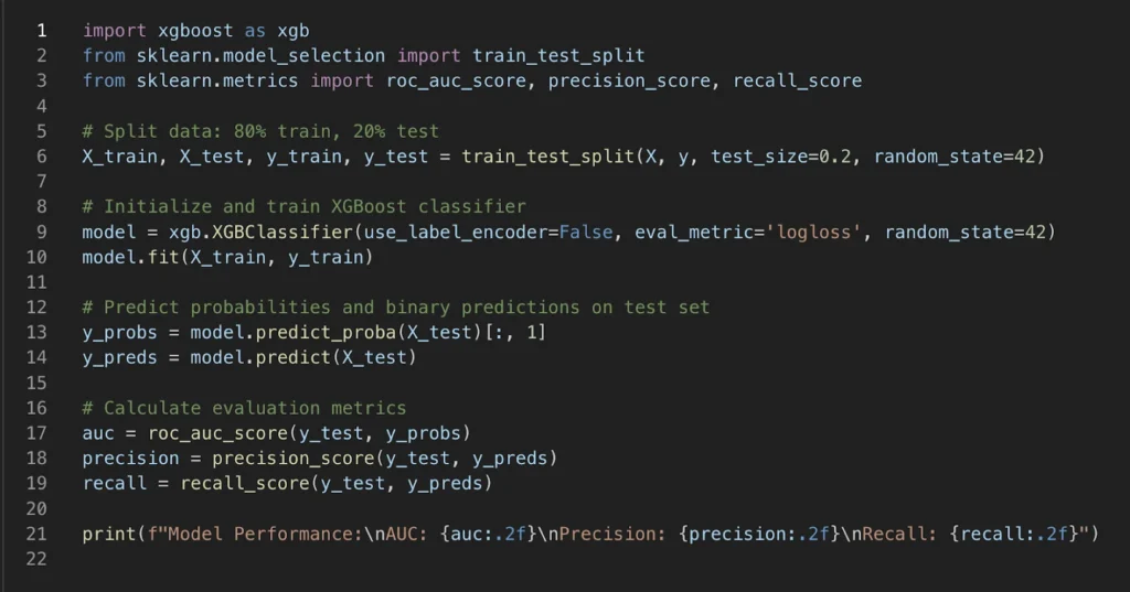 code for xgboost for predictive model for hospital readmission.
